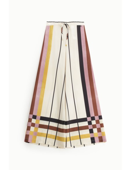 Pantalon palazzo à motifs rayés Dixie
