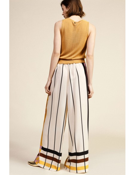 Dixie Palazzo-broek met streeppatroon