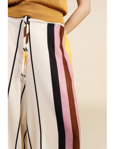 Pantalon palazzo à motifs rayés Dixie