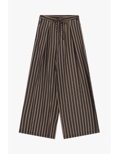 Gestreepte palazzo-broek met gestrikte riem Dixie 2