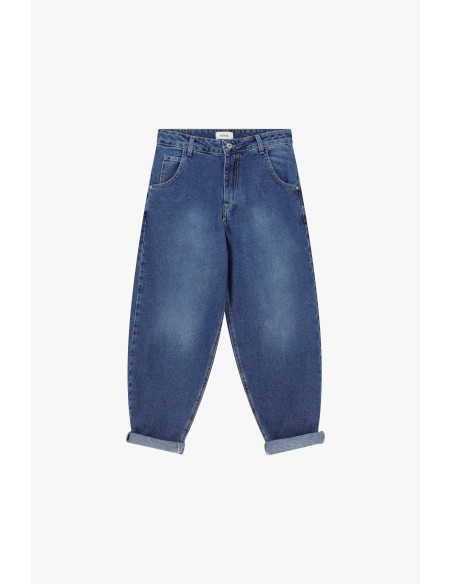 Jean balloon avec revers en bas et taille normale Dixie