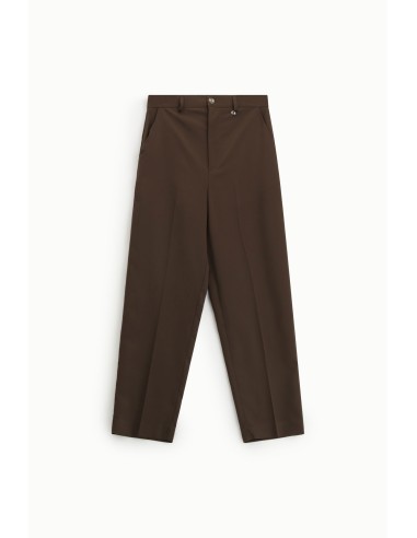 Pantalon cropped taille haute avec pli frontal Dixie