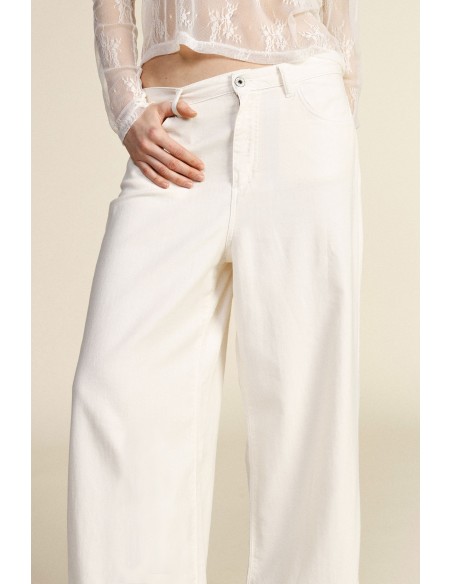 Pantalon palazzo taille haute à jambes larges Dixie
