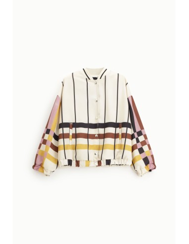 Veste bomber à motif rayé Dixie