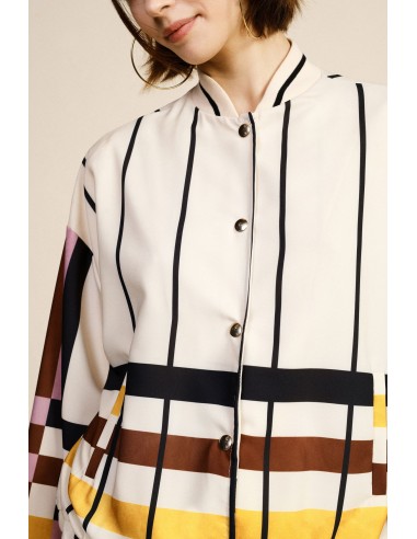 Veste bomber à motif rayé Dixie