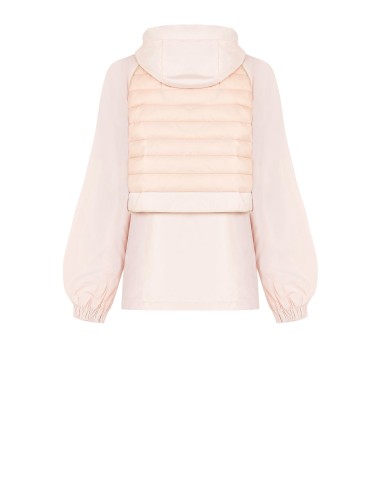 Manteau parka moyen en nylon avec capuche et détails rembourrés Rinascimento