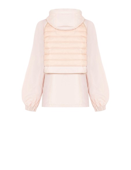 Manteau parka moyen en nylon avec capuche et détails rembourrés Rinascimento