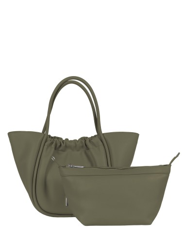 Maxi Leatherette Hand Bag With Removable Internal Clutch and Removable Shoulder Strap Rinascimento