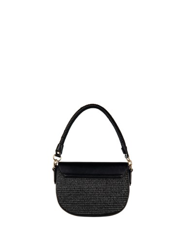 Sac à bandoulière en imitation cuir tressé effet paille avec bandoulière amovible et réglable Rinascimento