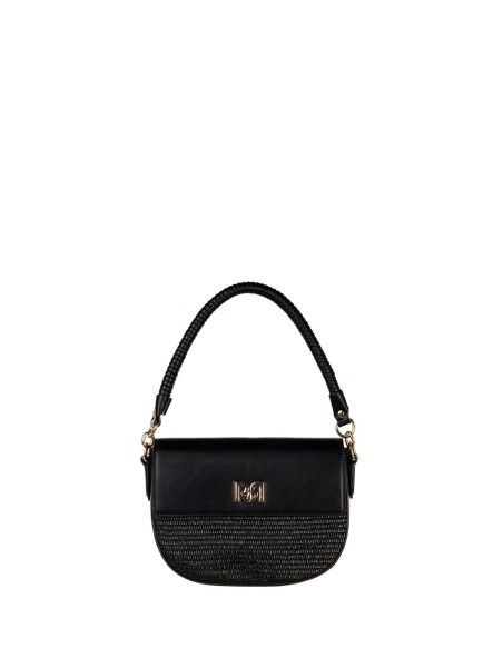 Sac à bandoulière en imitation cuir tressé effet paille avec bandoulière amovible et réglable Rinascimento