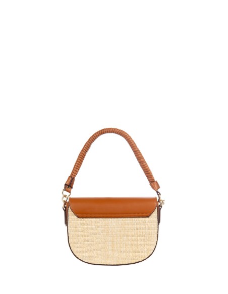 Sac à bandoulière en imitation cuir tressé effet paille avec bandoulière amovible et réglable Rinascimento