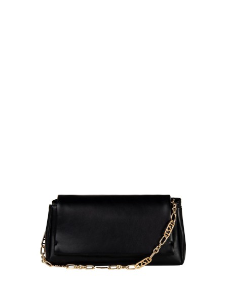 Sac à bandoulière en simili-cuir avec logo, poignée en chaîne et sangle réglable amovible Rinascimento