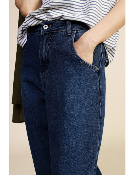 Dixie Balloon-jeans met omgeslagen broekspijpen en normale taille