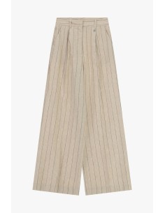 Pantalon palazzo rayé avec pinces et poches latérales Dixie 2