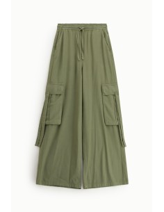 Pantalon Palazzo Cargo Drawstring Side Pockets Dixie 2