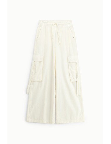 Pantalon palazzo cargo à poches latérales et cordon de serrage Dixie
