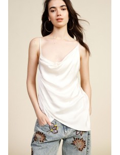 Asymmetrische top met drapering en dunne schouderbandjes Dixie