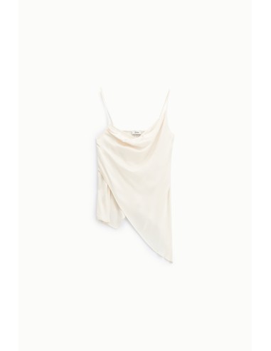 Asymmetrische top met drapering en dunne schouderbandjes Dixie