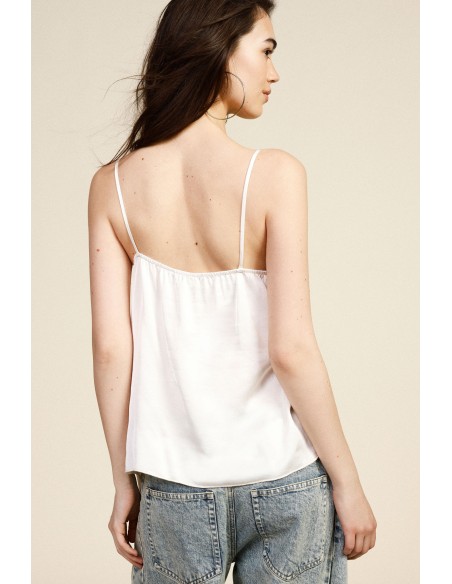 Asymmetrische top met drapering en dunne schouderbandjes Dixie