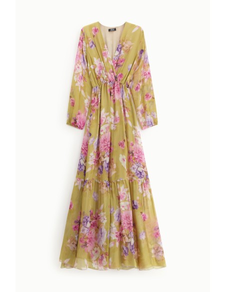Robe longue à imprimé floral et ceinture Dixie