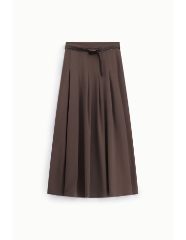 Jupe midi plissée avec ceinture étroite Dixie