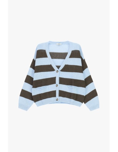 Cardigan rayé avec boutons et poches avant Dixie