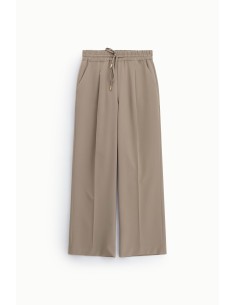 Dixie Palazzo-broek met elastische taille en plooien 2