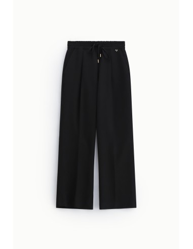 Dixie Palazzo-broek met elastische taille en plooien