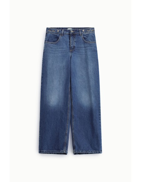 Jean large avec taille haute et poches Dixie