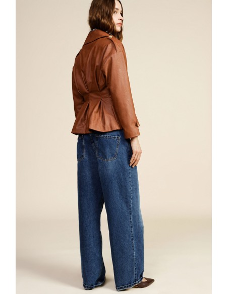 Jean large avec taille haute et poches Dixie