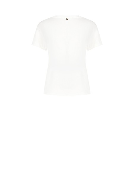 T-Shirt régulier en coton avec imprimé Baby Girl et strass Rinascimento