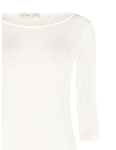 Aansluitend T-shirt van ultralichte viscose met 3/4-mouwen Rinascimento