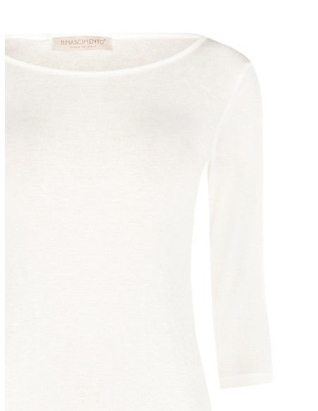 T-Shirt ultraléger en viscose avec manches 3/4 Rinascimento