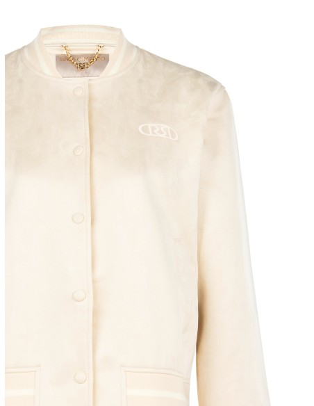 Manteau bomber en similicuir suédé Rinascimento