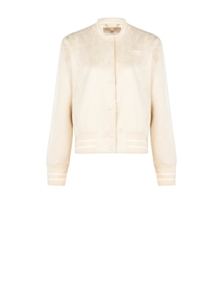 Manteau bomber en similicuir suédé Rinascimento
