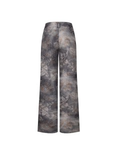 Gewassen palazzojeans met bloemenprint van Rinascimento 2