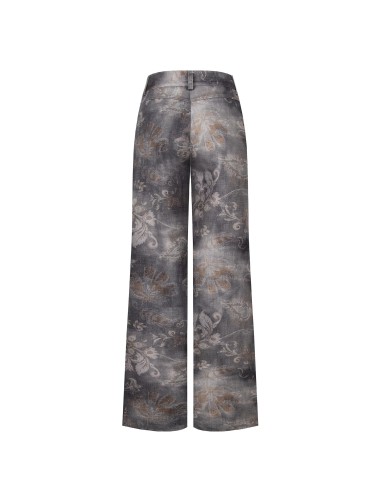 Gewassen palazzojeans met bloemenprint van Rinascimento