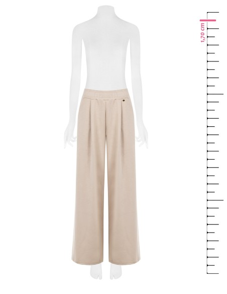 Pantalon de palazzo extra large en viscose mélangée avec ceinture élastiquée Rinascimento