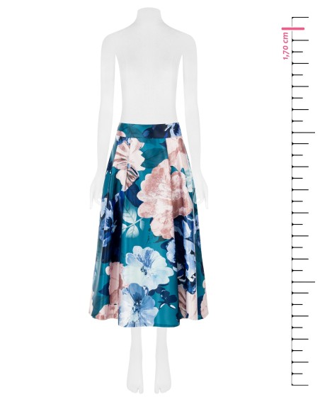 Jupe longue en satin Duchesse Wheel avec poches Rinascimento