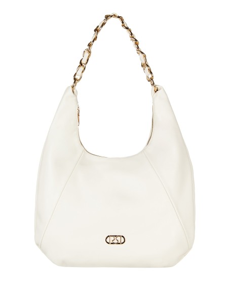 Luna Leather Shoulder Bag With Adjustable And Removable Shoulder Strap Rinascimento