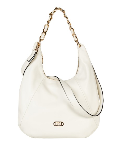 Luna Leather Shoulder Bag With Adjustable And Removable Shoulder Strap Rinascimento