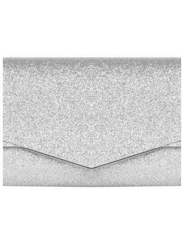 Pochette rigide pailletée avec chaîne interne Rinascimento