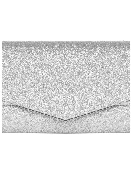 Pochette rigide pailletée avec chaîne interne Rinascimento