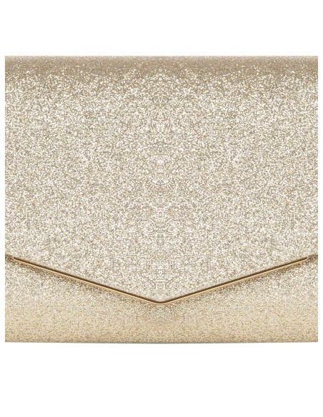 Harde glitterclutch met interne kettingschouderriem Rinascimento