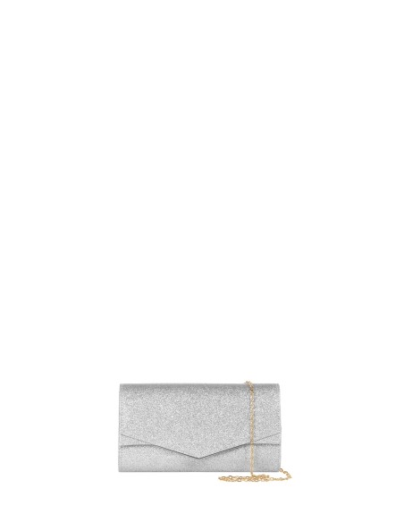Pochette rigide pailletée avec chaîne interne Rinascimento