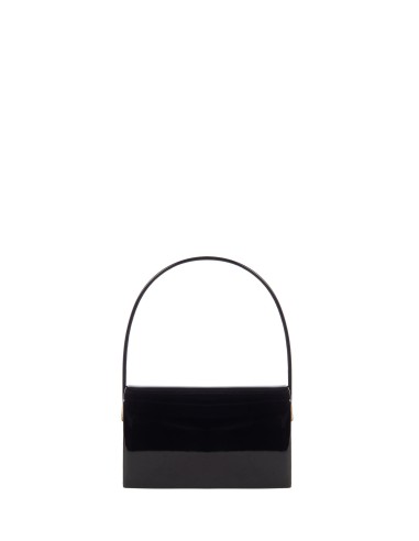 Sac à bandoulière compact en cuir verni brillant Rinascimento