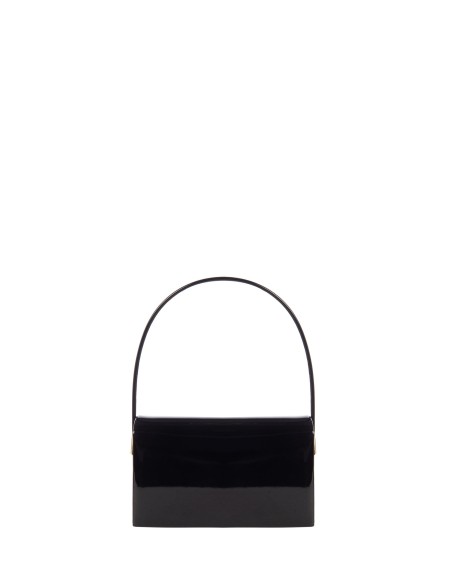Sac à bandoulière compact en cuir verni brillant Rinascimento