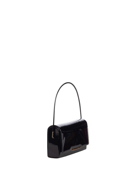 Sac à bandoulière compact en cuir verni brillant Rinascimento