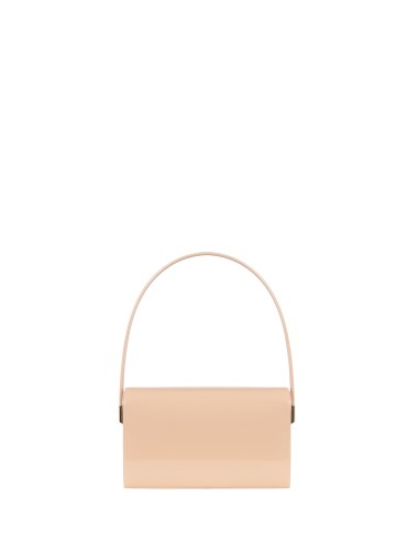Sac à bandoulière compact en cuir verni brillant Rinascimento