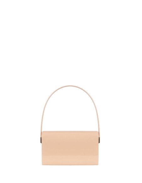 Compacte schoudertas van glanzend lakleer Rinascimento
